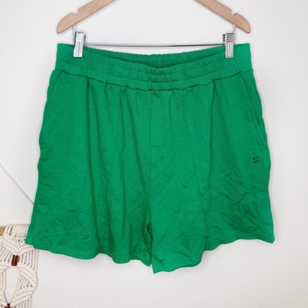 NWT Sweaty Betty Sweat Shorts After Class High Waisted Slim Short Green Sweats